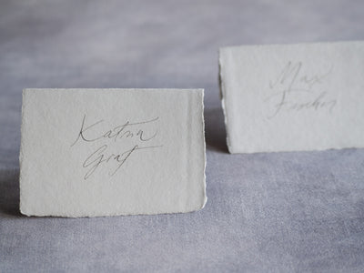 Small format, great possibilities - handmade paper place cards