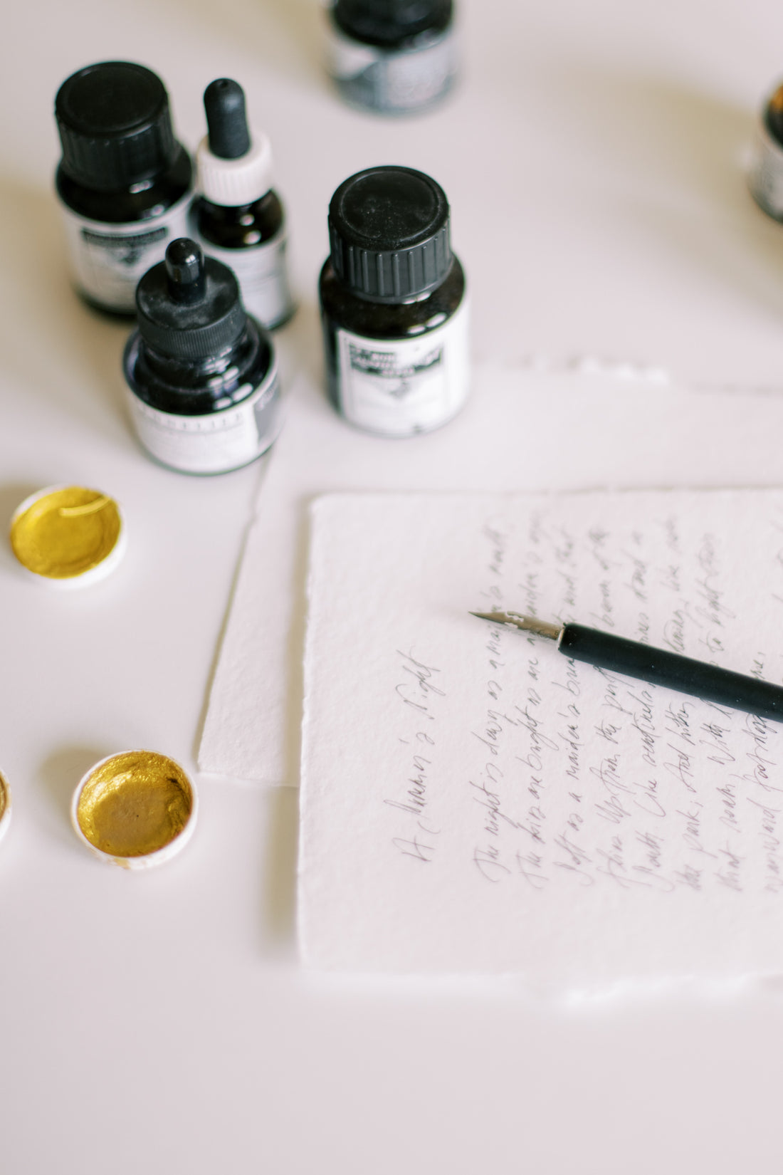 Explore the art of calligraphy, finding the right combination of ink and nib for your handmade paper creations. A guide to inspire your artistic journey.