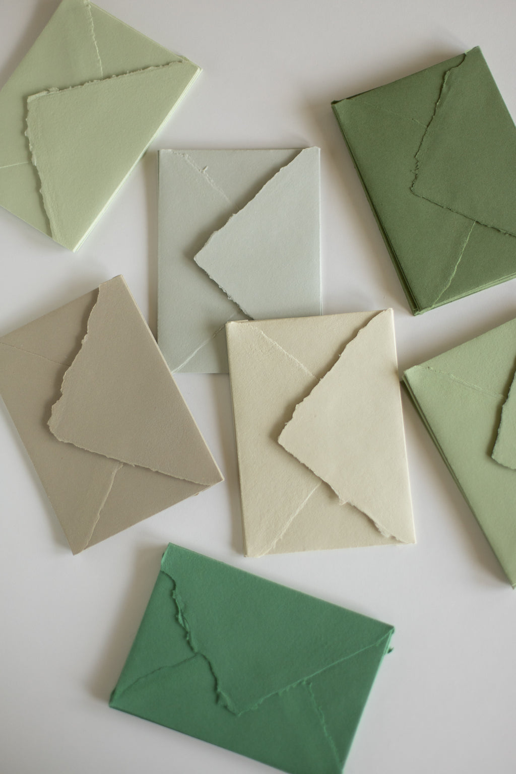 Shades of Green DIN C6 Envelopes