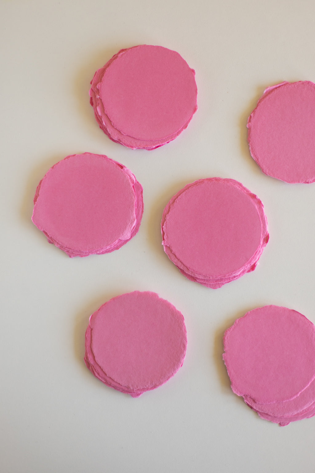 Deep Pink Circle Sheets 8cm