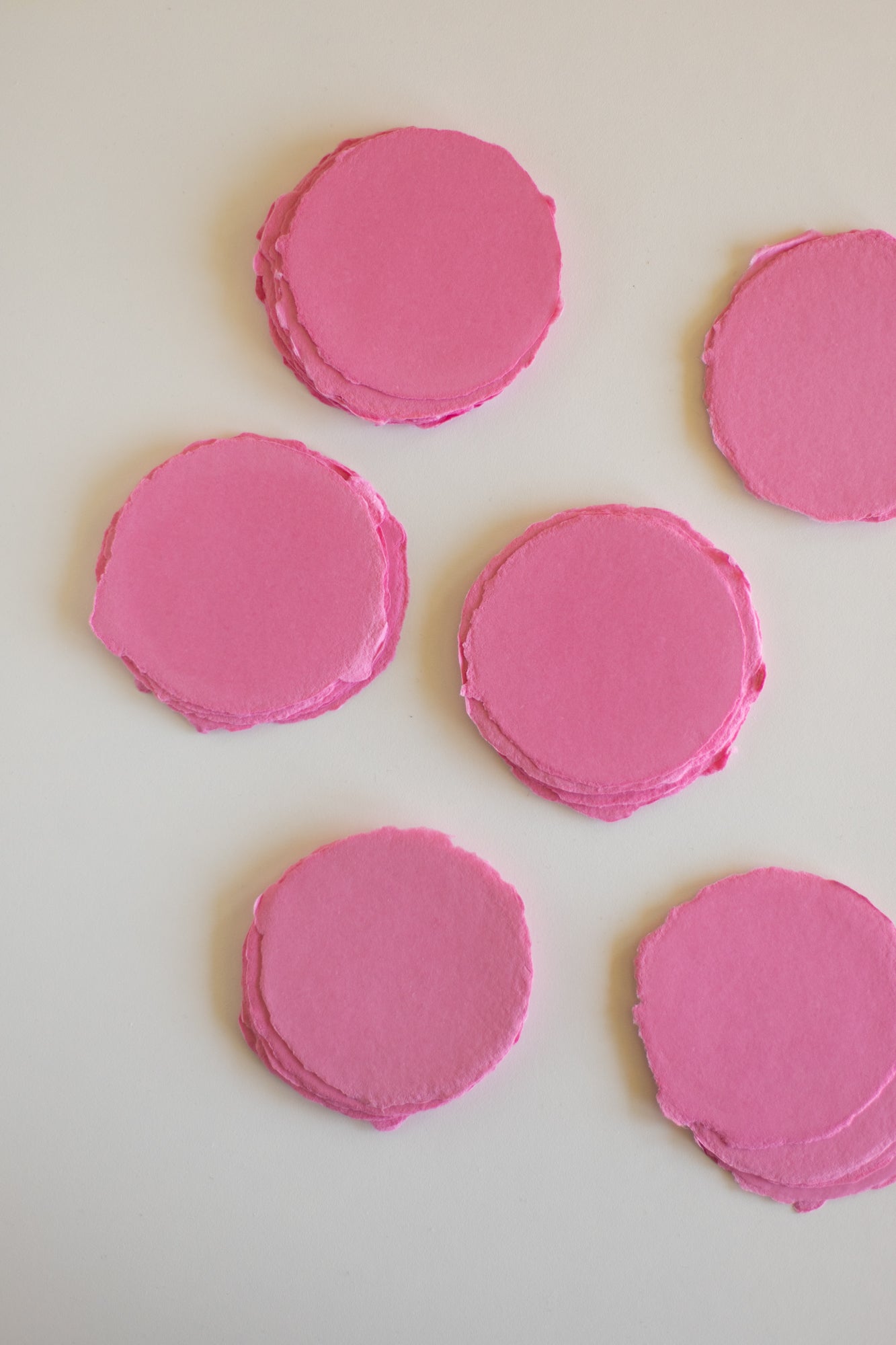 Deep Pink Circle Sheets 8cm