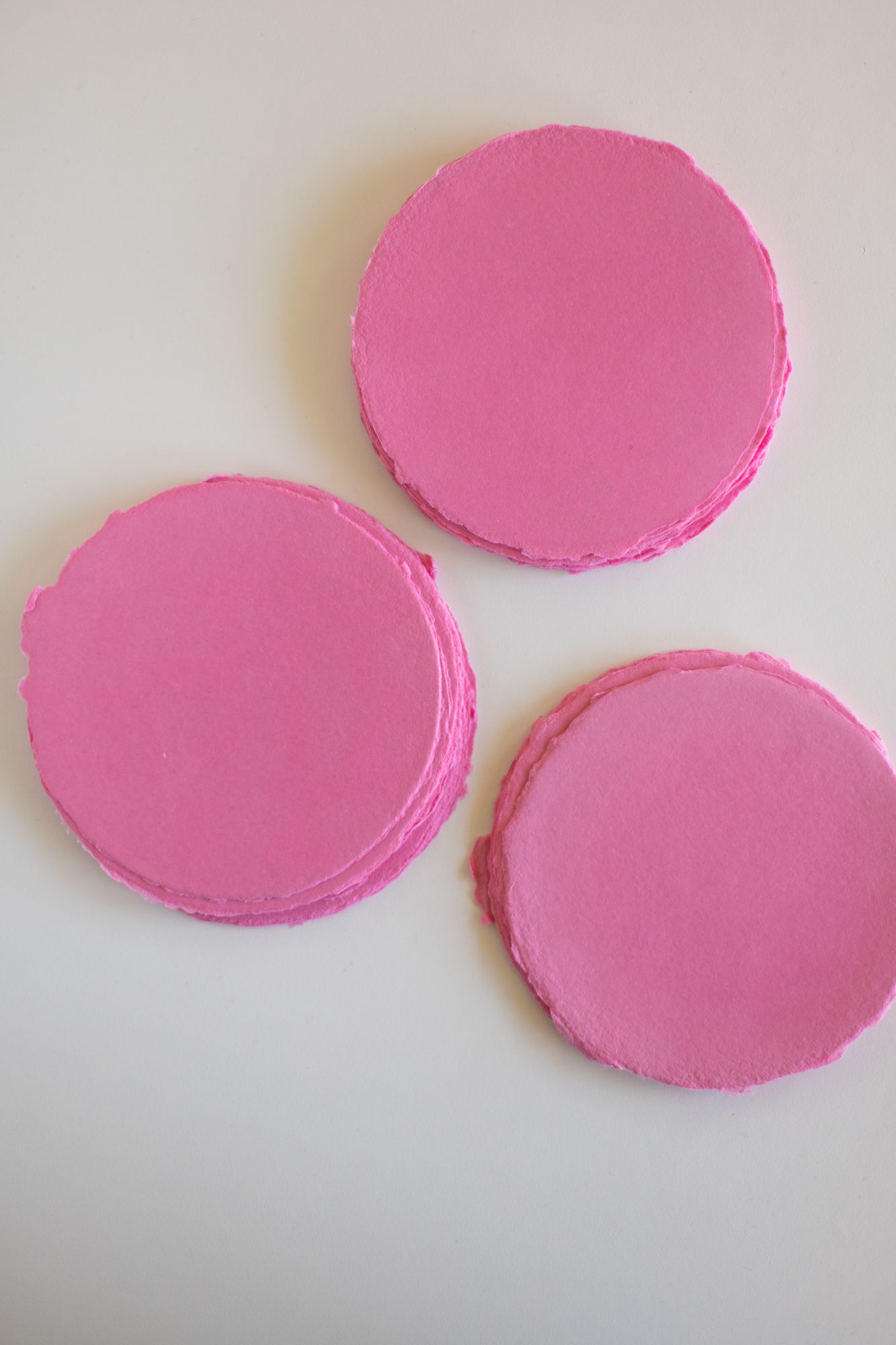 Deep Pink Circle Sheets 14cm