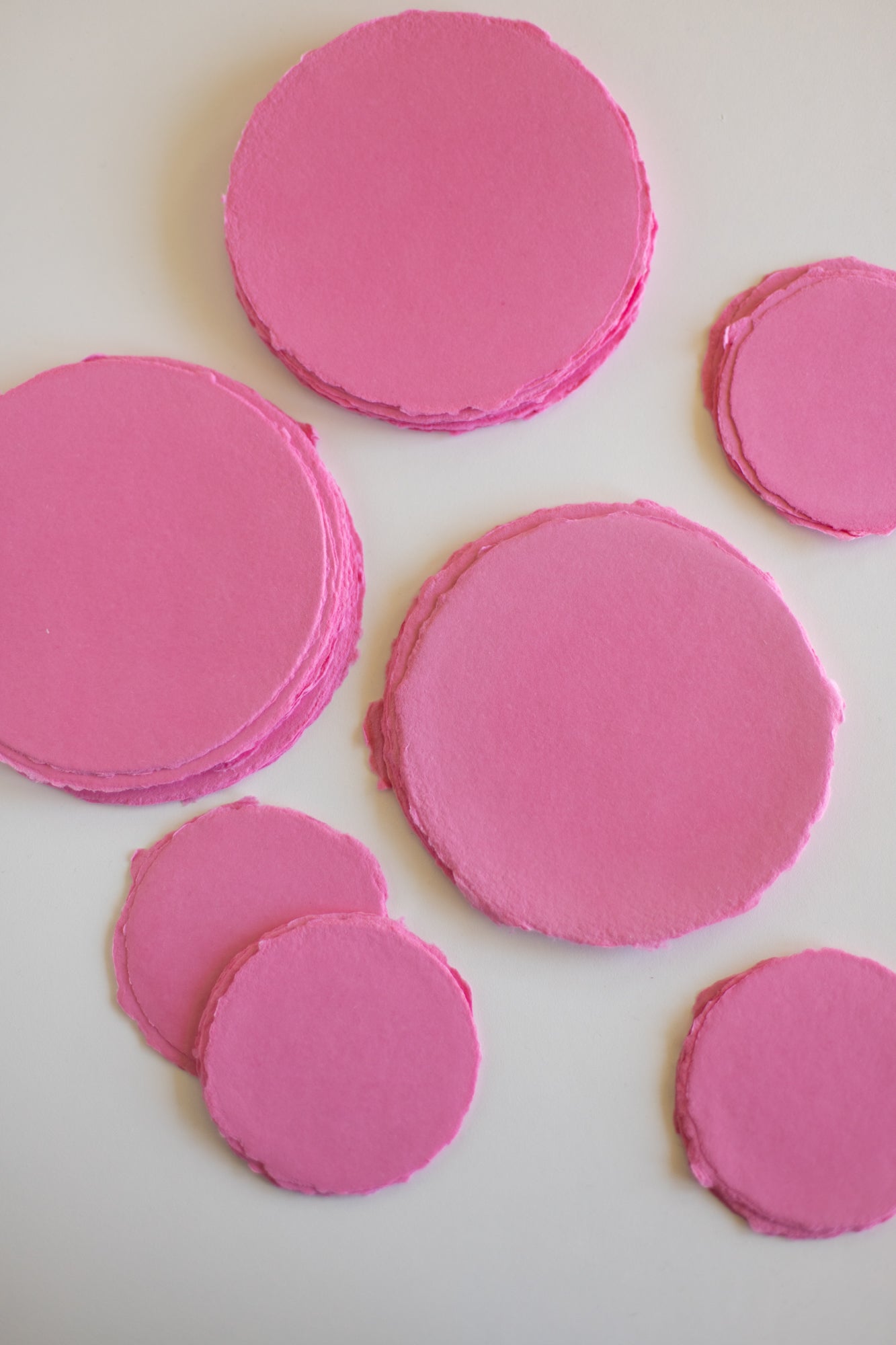 Deep Pink Circle Sheets 14cm