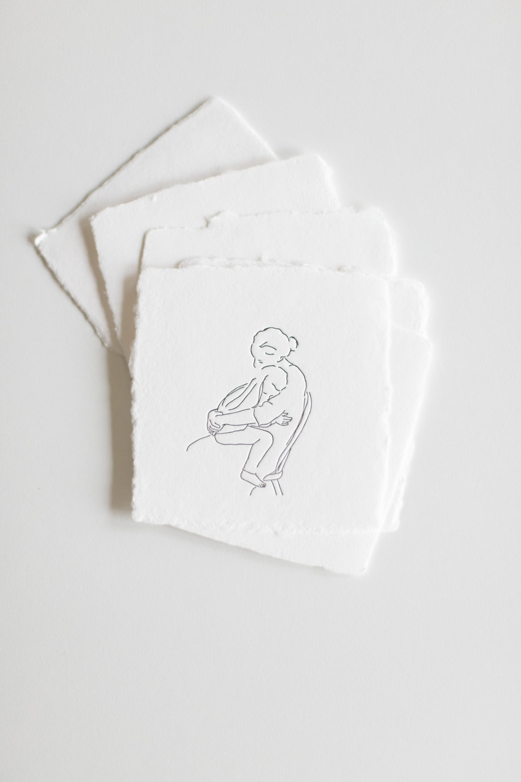 A MOTHER´S HUG / Letterpress Square Card Set of 6