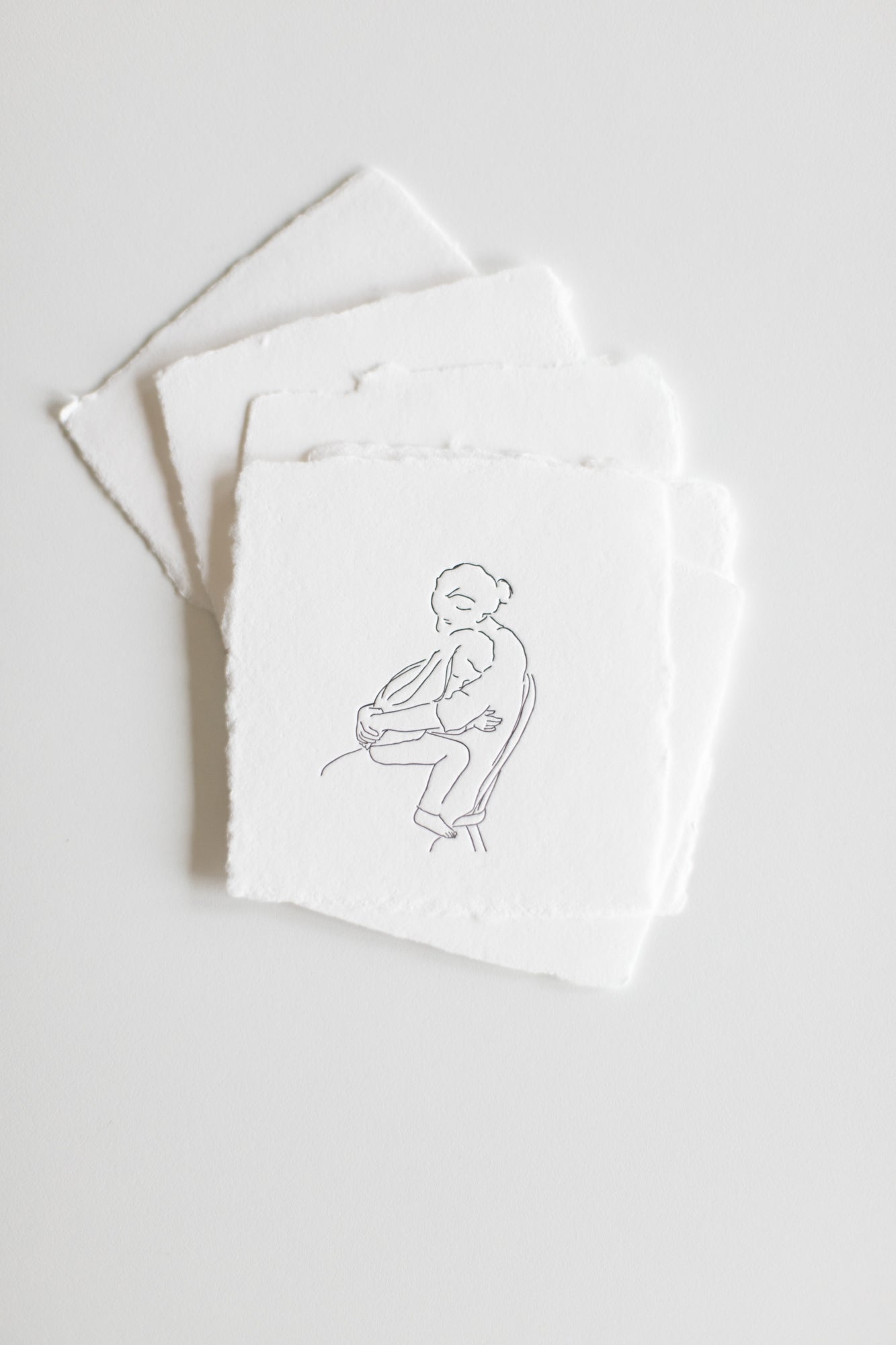 A MOTHER´S HUG / Letterpress Square Card Set of 6