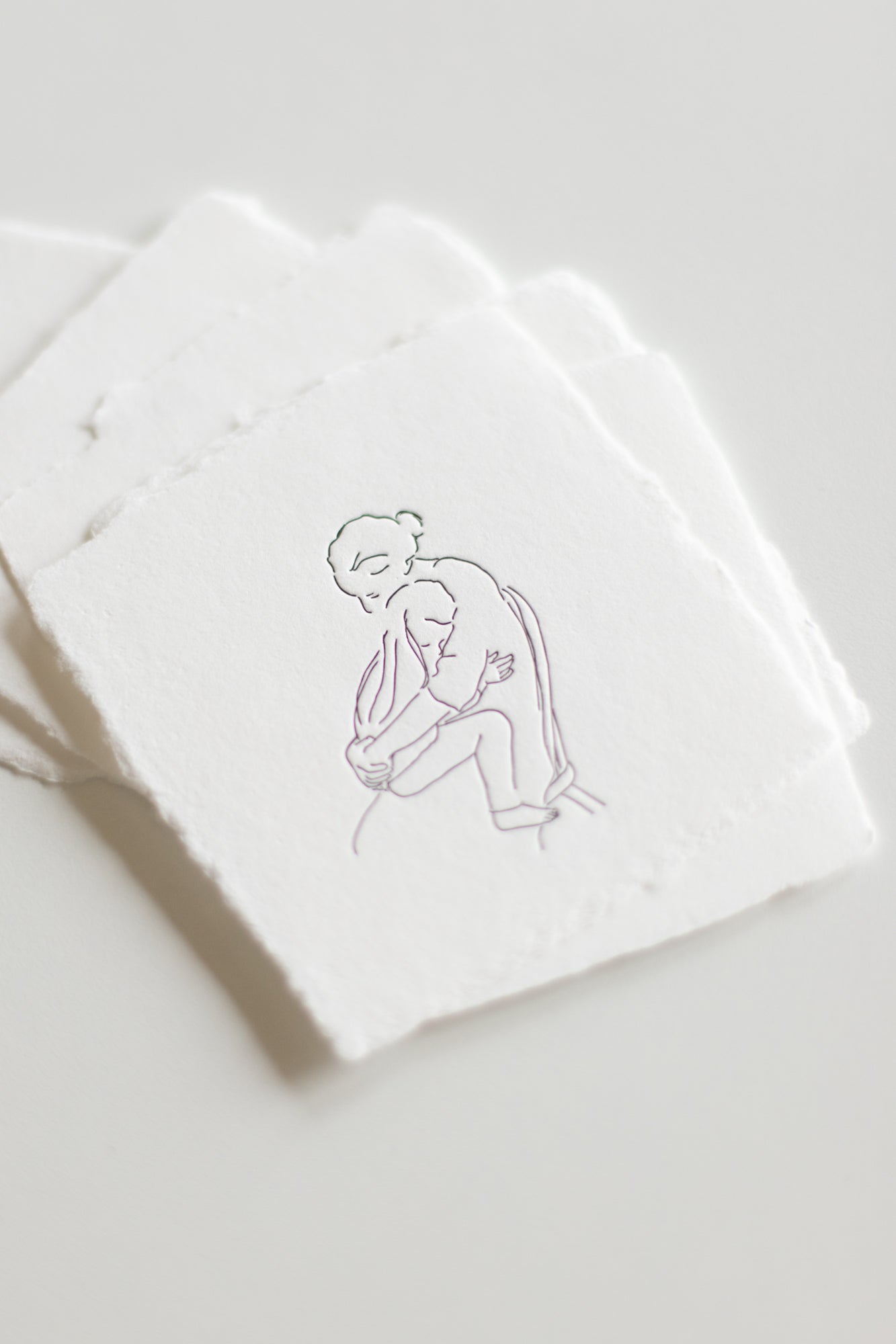 A MOTHER´S HUG / Letterpress Square Card Set of 6