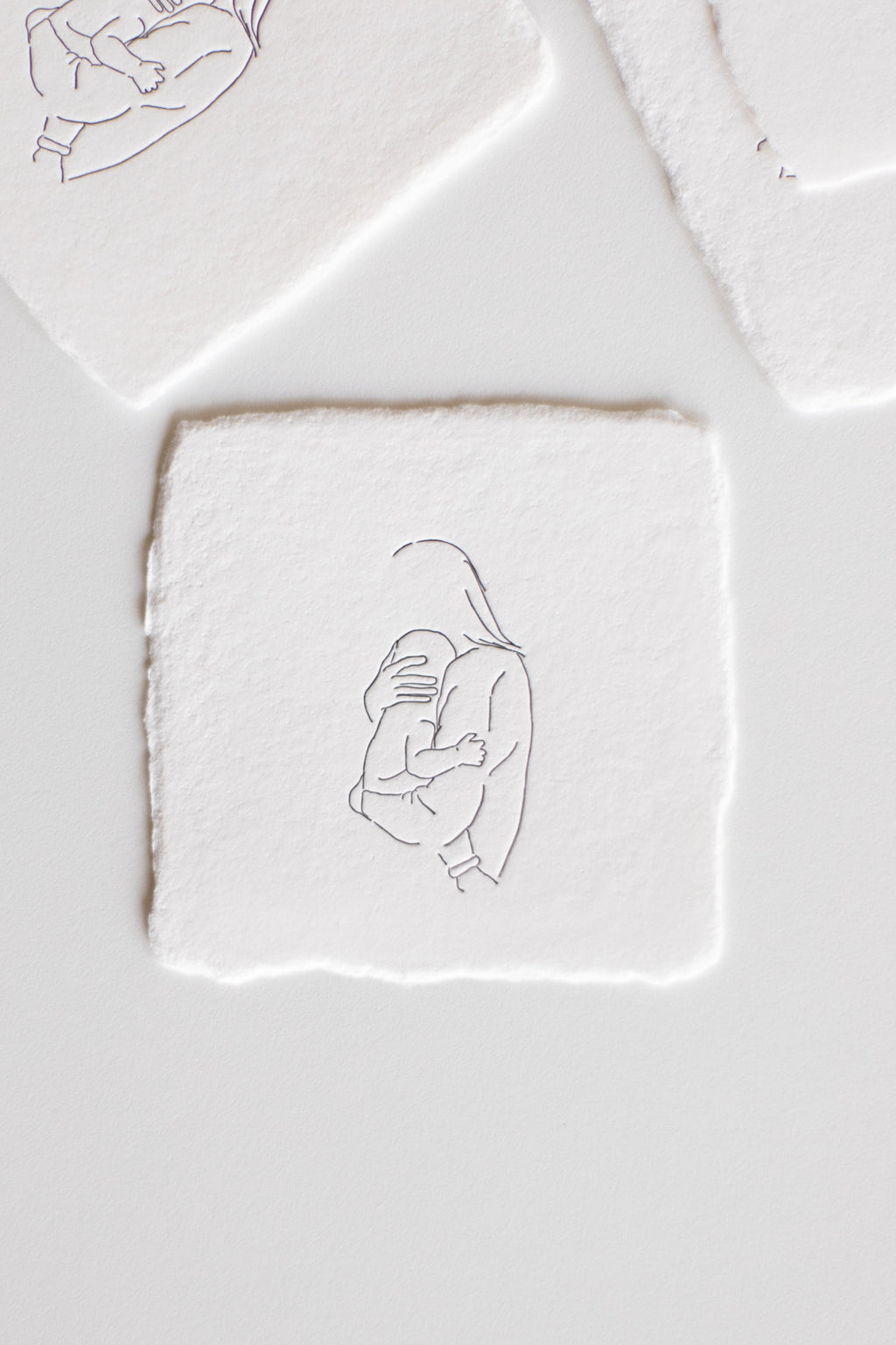 HOLD THEM TIGHT / Letterpress Square Card Set of 6