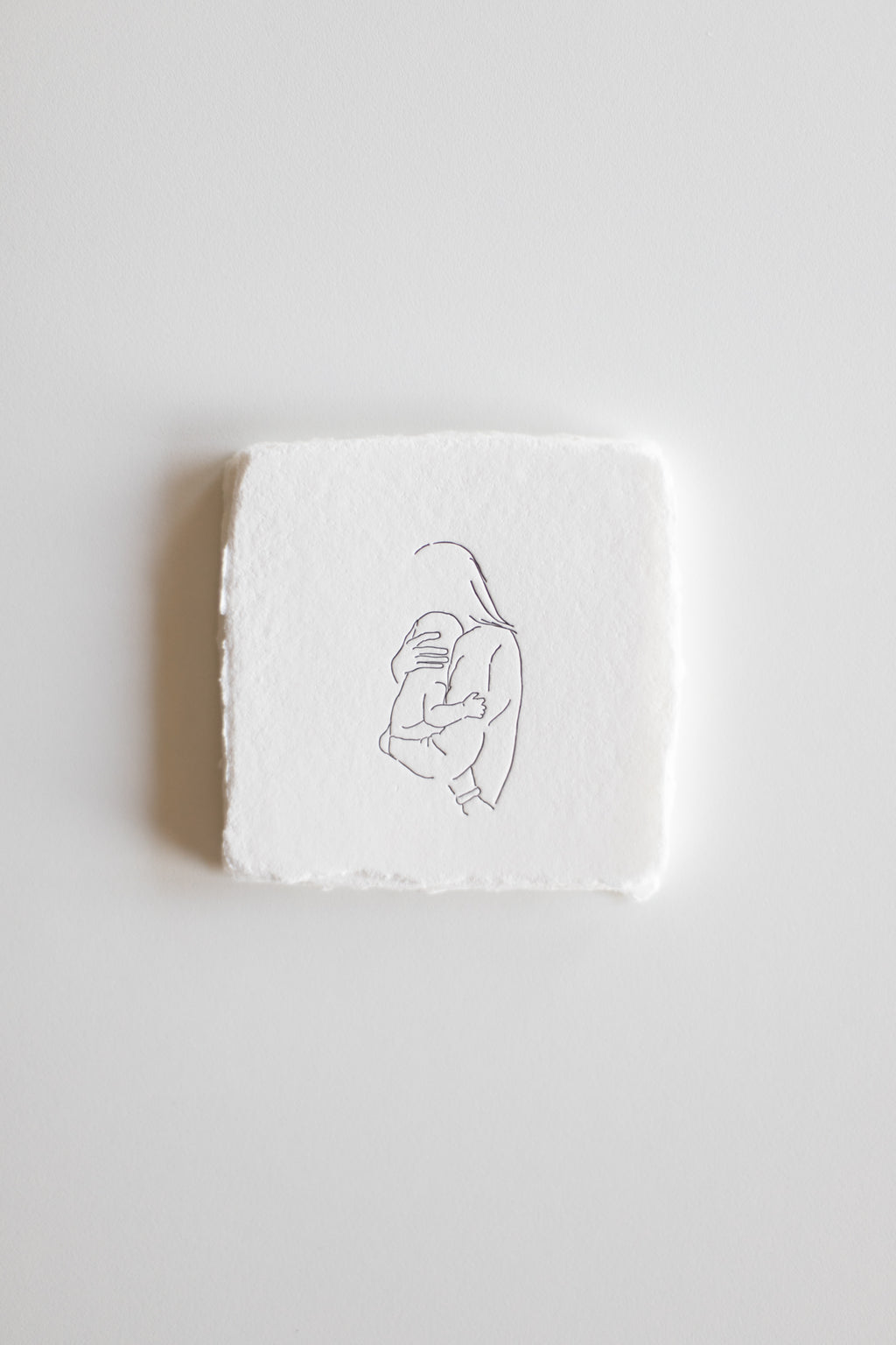 HOLD THEM TIGHT / Letterpress Square Card Set of 6