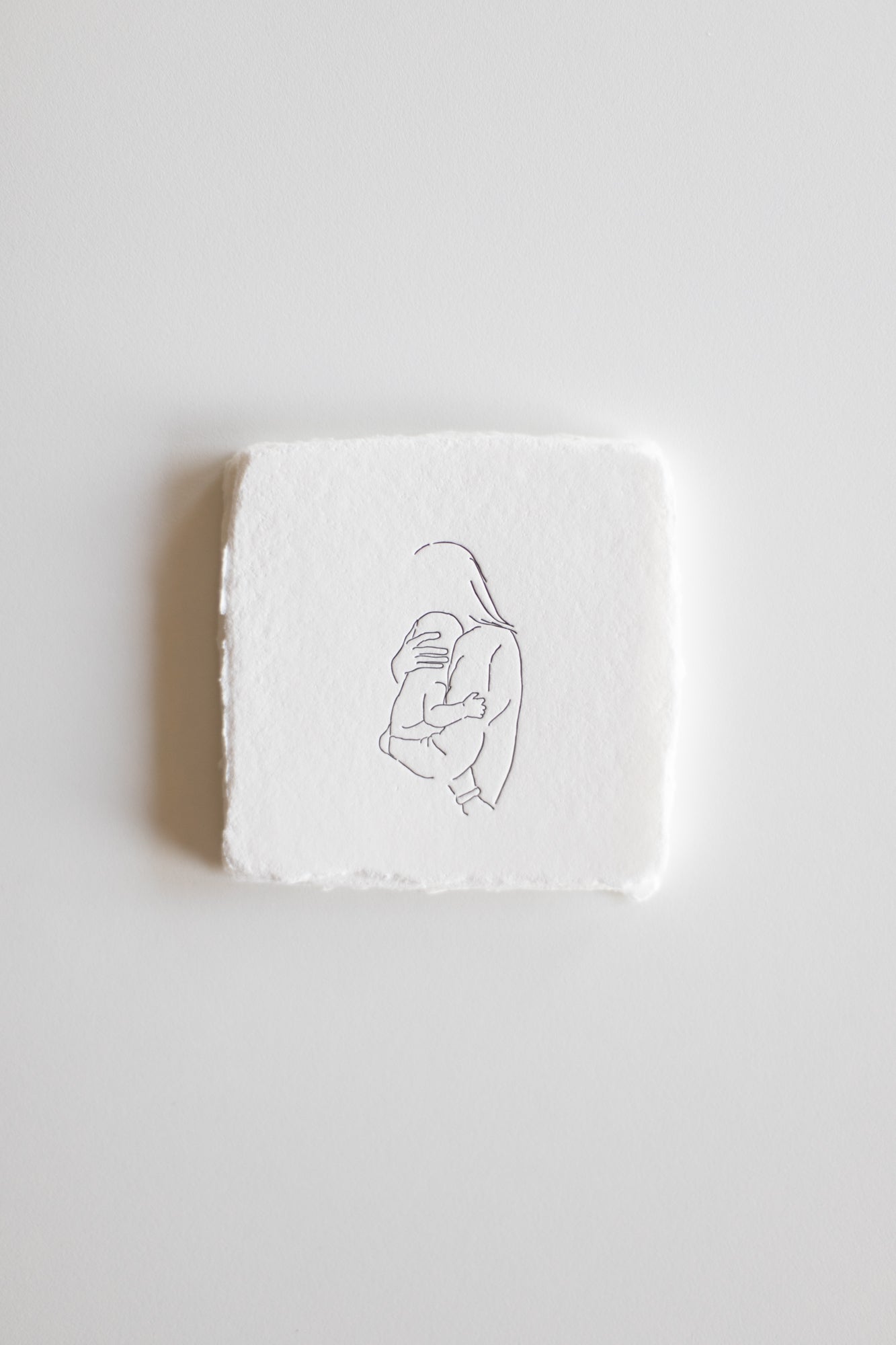 HOLD THEM TIGHT / Letterpress Square Card Set of 6