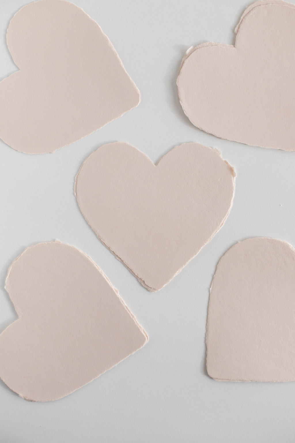 Pale Blush Heart Sheets 14cm