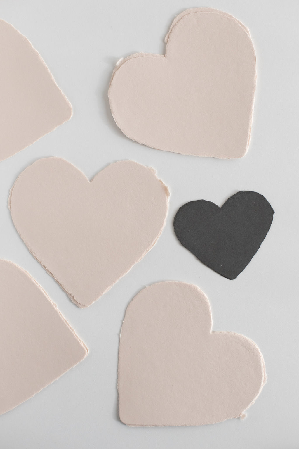 Pale Blush Heart Sheets 14cm