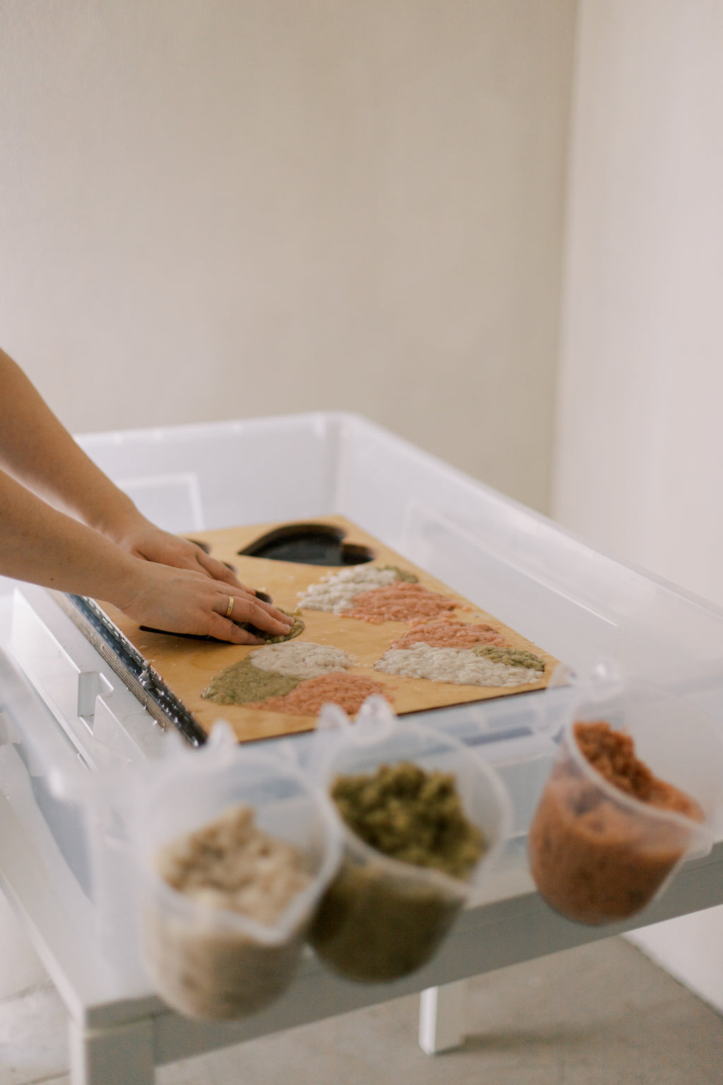 Patch Hearts / Handmade Recycled Paper Heart