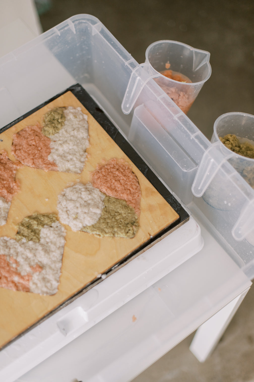 Patch Hearts / Handmade Recycled Paper Heart