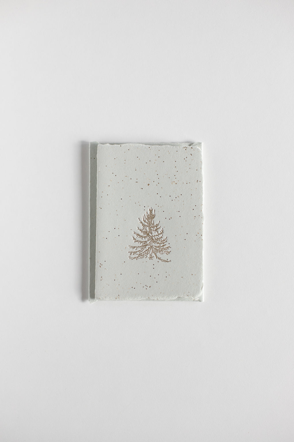 Tree / Sage Glitter Folded Card 4 BAR