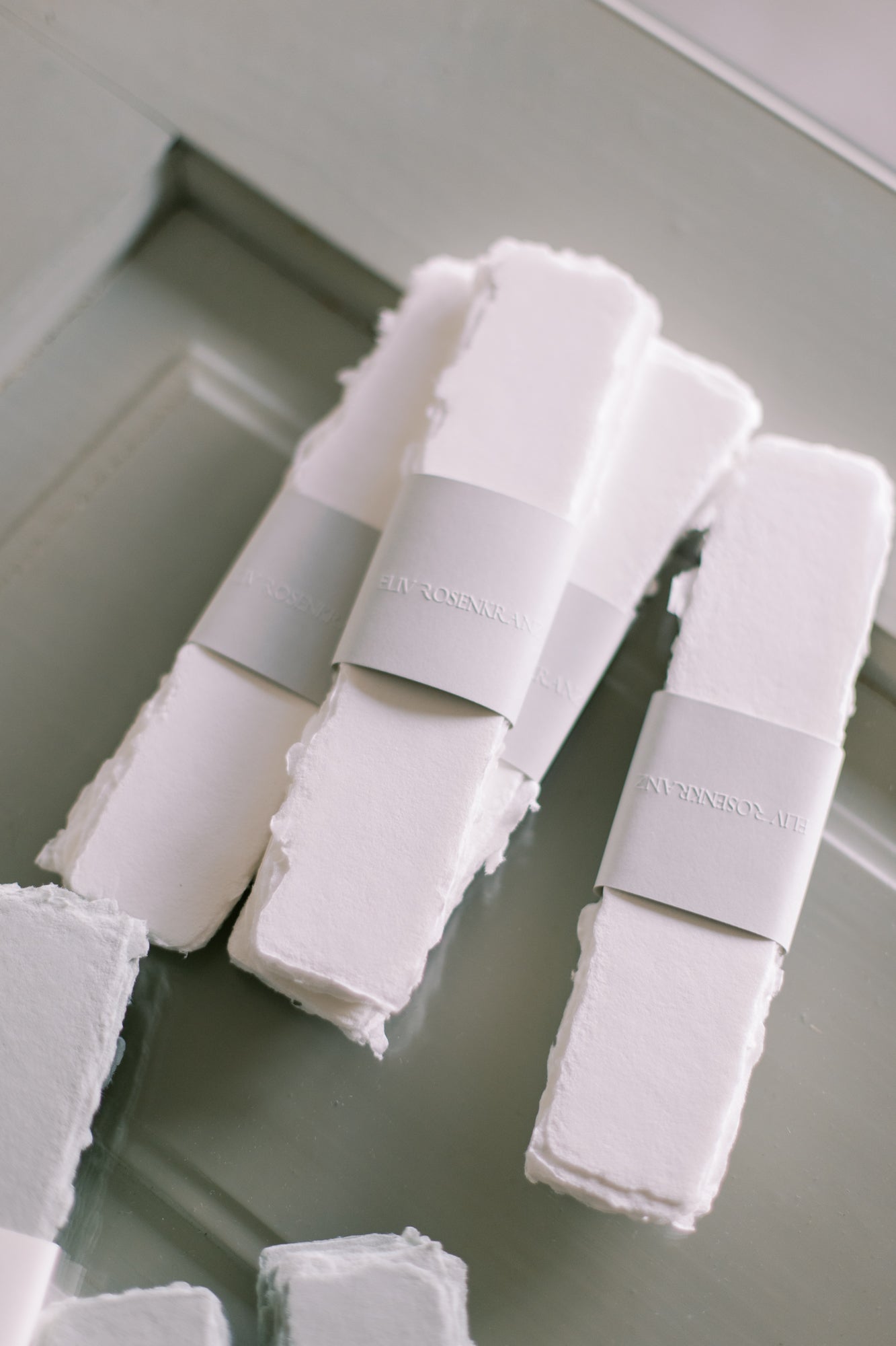 White Rolled Place Cards