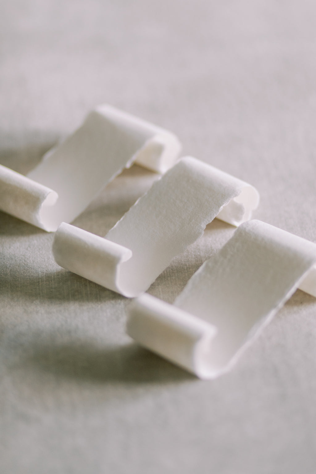 White Rolled Place Cards
